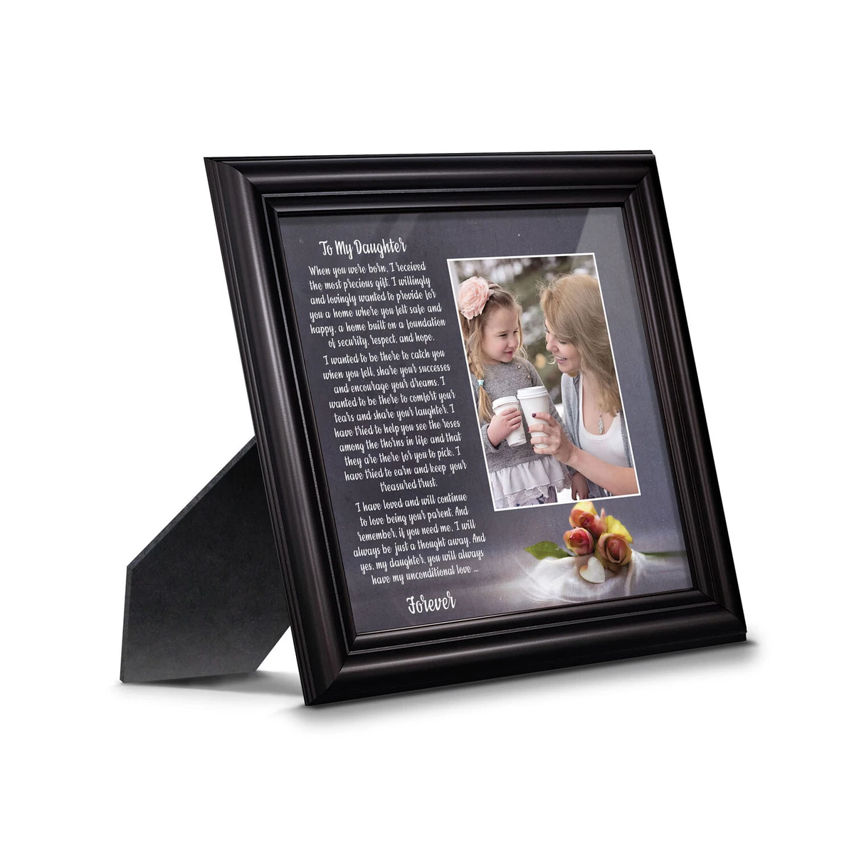 to My Daughter, Gift to My Daughter from Mom or Dad, Picture Framed Poem, 6x12 7340, Brown