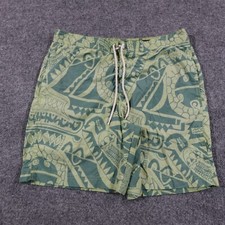 VTG Polo Sport Ralph Lauren Shorts Men M Green Lined Swim Trunks 90s 13514