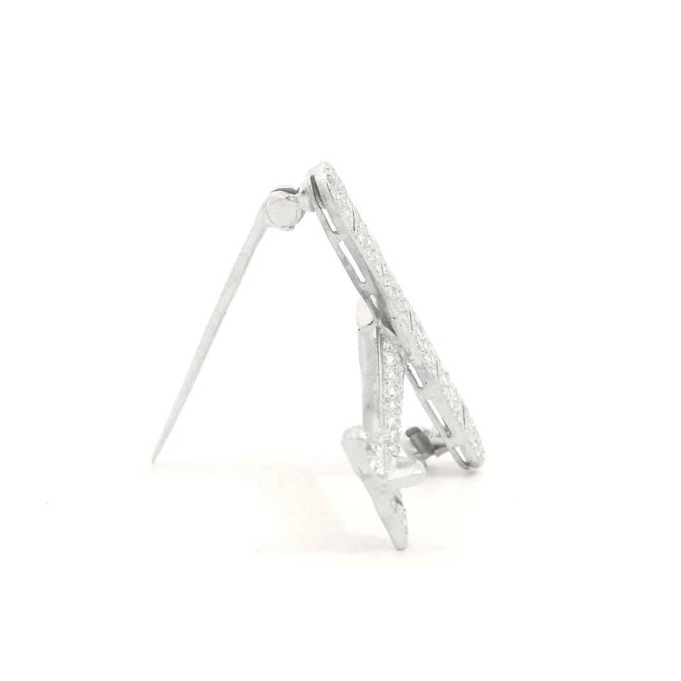 Pin de solapa de avión oro de 18 quilates y diámetro. 0,60 ct. Foto 4 de 4