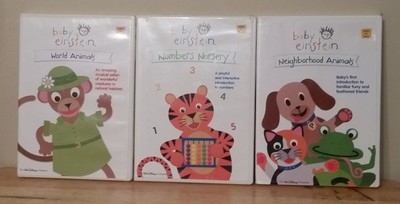 Baby Einstein Dvd Set World Animals Numbers Nursery Neighborhood Animals Ebay