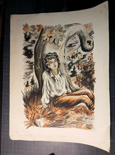 RAOUL RR GIORDAN gouache illustration for LE LYS DANS LA VALLEE Balzac