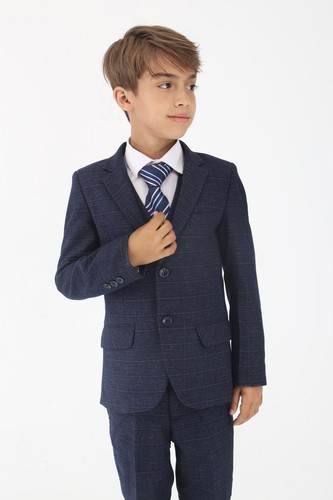 Traje de ajuste a medida tipo tweed para niños para bodas y ocasiones especiales - Imagen 17 de 21