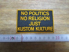 Patch Patches No. Politics No. Religion Just Kustom Kulture Biker Chopper Bobber