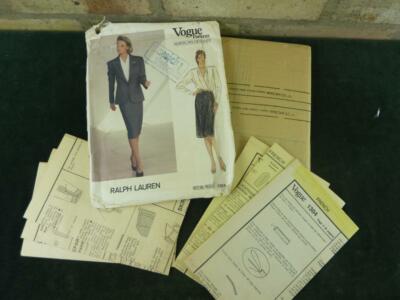 Vintage Vogue American Designer Schnittmuster Ralph Lauren ungeschnitten Gr. 10