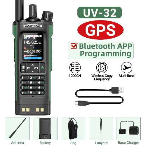 Opaska powietrzna Walkie Talkie Long Range Multi Band Bluetooth Bezprzewodowa częstotliwość kopiowania - Zdjęcie 22 z 23