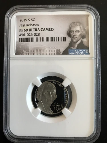 2019 S JEFFERSON NICKEL 5C NGC PF 69 ULTRA CAMEO FIRST RELEASES 4961026-028