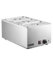 WILPREP Commercial Food Warmer Triple Well Bain Marie Countertop 12x20" 1200W
