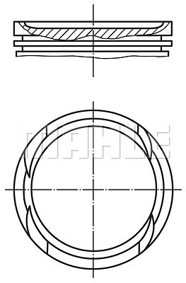 MAHLE 011 PI 00112 002 Piston for BUICK,BUICK (SGM),CHEVROLET,HOLDEN,OPEL,VAUXHA
