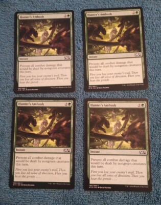 MTG 2015 CORE M15 HUNTER'S AMBUSH COMMON X4