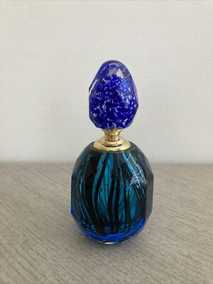 Vintage Ann Primrose Murano Glass Cobalt Blue Perfume Bottle