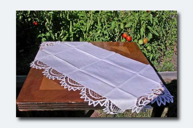 Linen Dresser Scarf With Battenburg Lace Edges c. 1920's | eBay