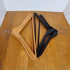 Wooden Coat Jacket Suit Retail Hangars 2 Brown 2 Painted Black