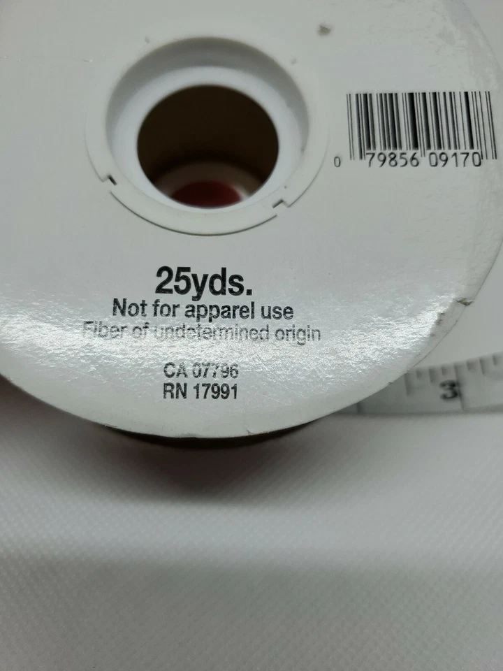 Fabric Ribbon 25 Yards x 2"Wide Brown Red Green Blue Floral Wreath Bow Craft New - Image 2 of 4