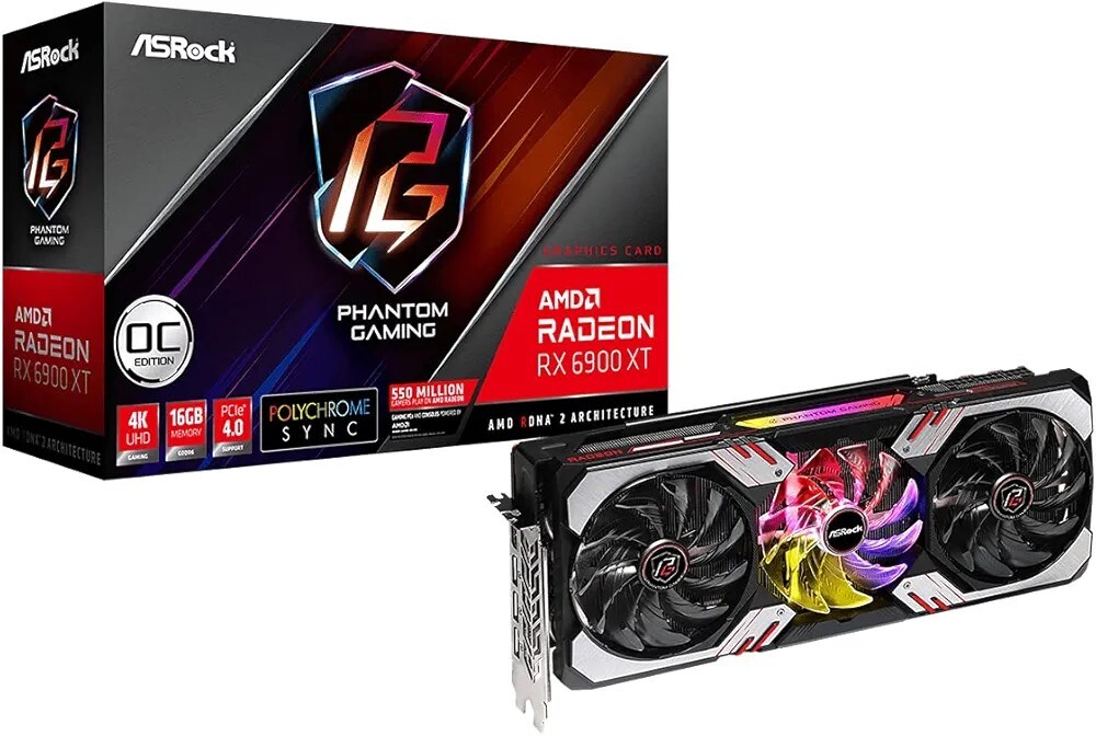 ASRock Radeon RX 6900 XT Phantom Gaming D 16GB OC GDDR6 Graphics