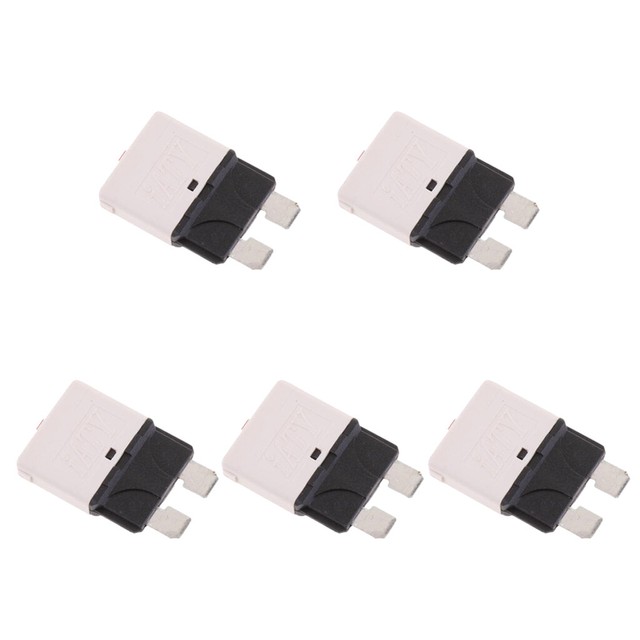 5 Pack 28V/25A Auto Resettable Mini Blade Fuse Manual Circuit Breaker