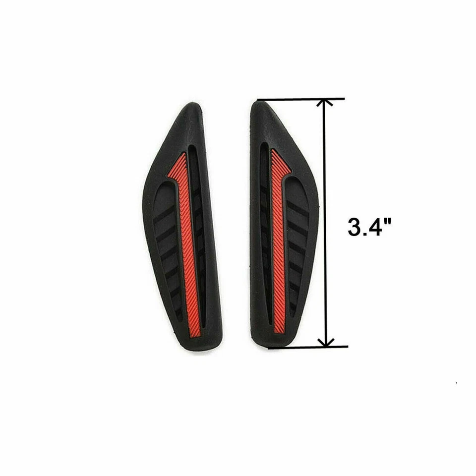 4x Protector de borde de puerta de parachoques de coche negro protección anti-roche adorno pegatina decoración Foto 4 de 4