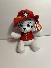 TY Beanie Boos Marshall Paw Patrol Firefighter Dalmation Stuffed Animal Plush