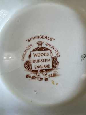 WOODS BURSLEM ENGRAND SPRINGDALE プレート Vintage Woods Burslem England 