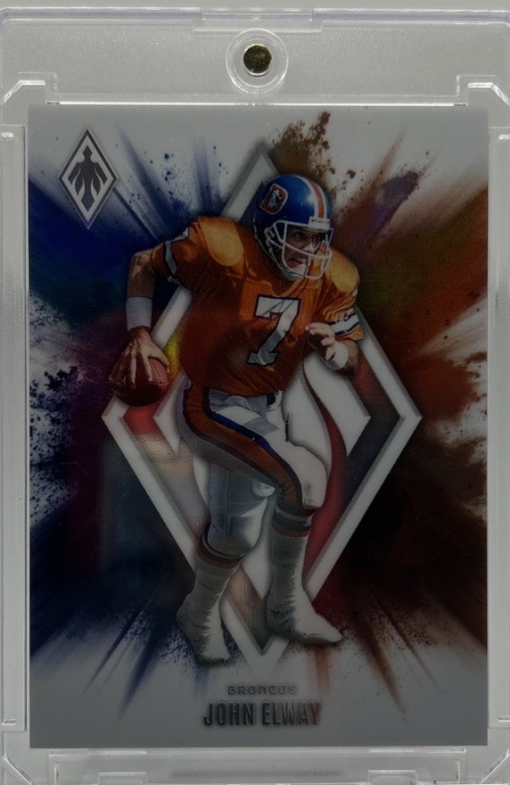 2025 Panini Phoenix John Elway Color Blast Case Hit SSP #25 Denver Broncos HOF