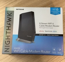 NETGEAR Nighthawk CAX80 AX6000 8-Stream Wi-Fi 6 Cable Modem Router