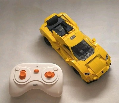 CADA C51074 RC-Rennauto EVO Racestar gelb Klemmbausteine mit Fernbedienung + App
