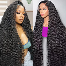 Utracycoy Deep Wave Lace Front Wigs Human Hair Pre Plucked 180 Density 13X4 Hd