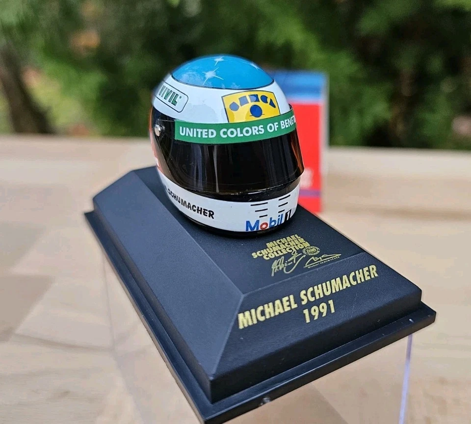 Michael Schumacher Helm Benetton B191 von 1991 1:8 Minichamps - Bild 4 von 4