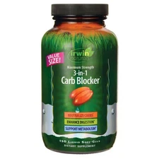 Irwin Naturals Maximum Strength 3-in-1 Carb Blocker 150 Sgels