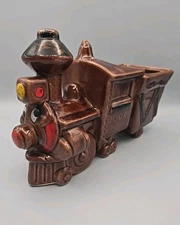 Kitsch Train Planter Vintage Ceramic Hand Painted