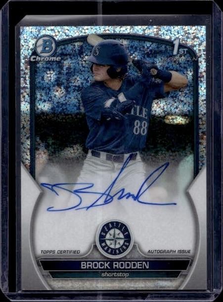 2023 Bowman Draft #CDA-BR Brock Rodden Chrome Prospect Autographs Sparkle /71