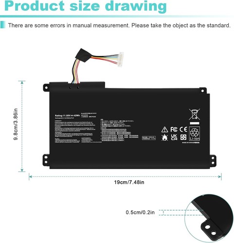 Batería portátil ASUNCELL B31N1912 para Asus VivoBook 14 E410M E410MA L410M L410MA, Vi - Imagen 6 de 9