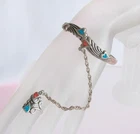 Vintage Sterling Silver Slave Ring Cuff Bracelet Hearts 26.9 Grams Size 5 Ring