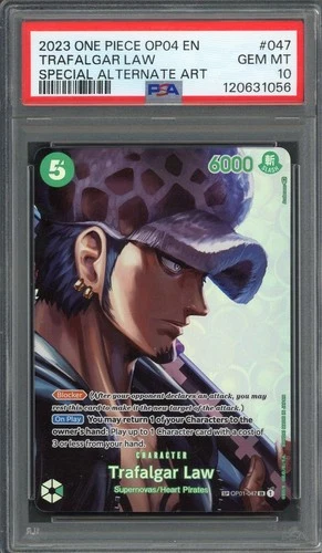 PSA 10 Trafalgar Law (SP Alt Art) OP04 OP01-047 EN One Piece B16