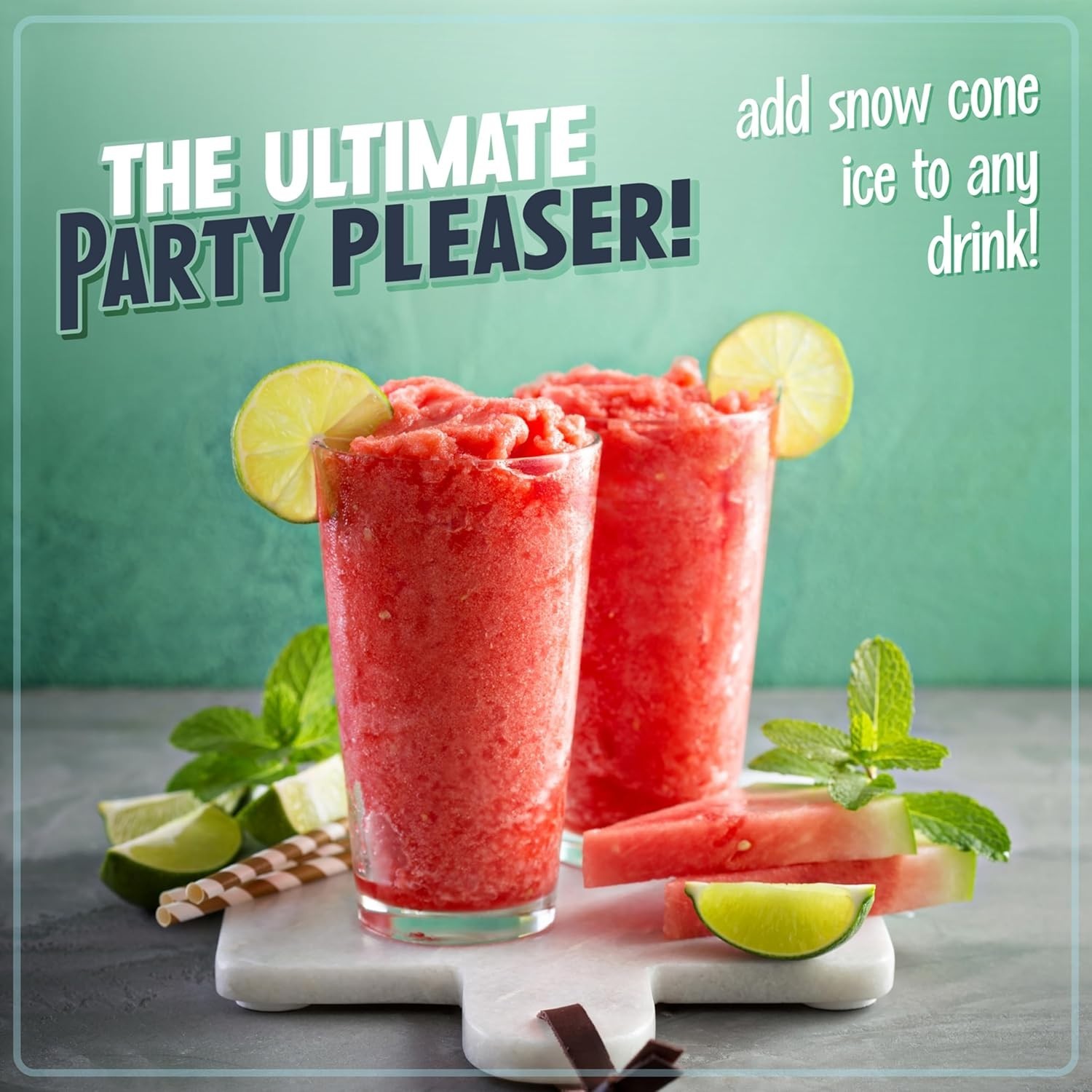 Electric Snow Cone Maker with Stainless Steel Blades - Easy Clean, Aqua Style