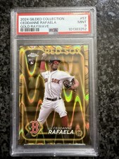 2024 Topps Gilded Collection Ceddanne Rafaela Gold Raywave #/25 Rookie PSA 9