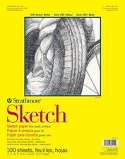Strathmore 300 Series Sketch Pad 11"X14"-100 Sheets, Glue Bound