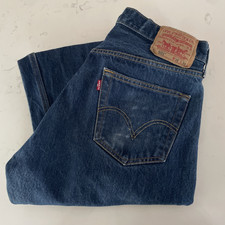 Vintage Levi's 501 Button Fly Jeans Denim Mens 36x36 L5155 537303 Medium Wash