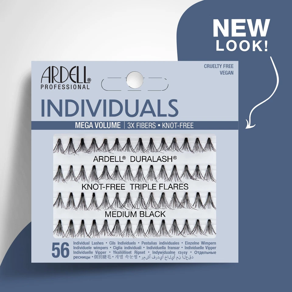 ARDELL Triple Individuals Knot-Free Triple Flares - Medium Black - Image 2 of 2