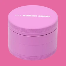 Human Grade 2.5" (63mm) Premium Aluminum Hand Grinder 4R Herb Spice Tobacco Pink