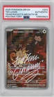 PSA Signed Ted Lewis Pokemon TCG Team Rocket's Meowth 203/182 Destined Rivals