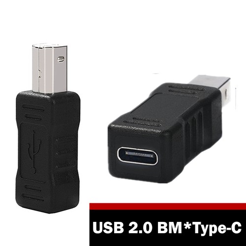 USB 2.0 Type B Male to Female Adapter (C/Micro5P/Mini5P) Connect Printer Scanner - Picture 4 of 9