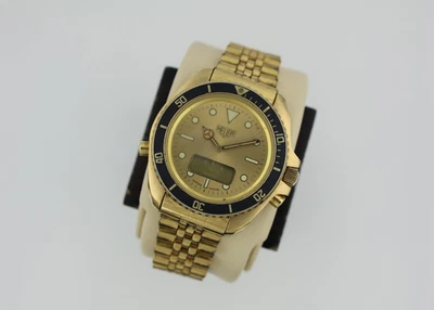 Parts Repair Pre Tag Heuer Jumbo 984.424 Mens 1000 Series Watch Gold Ana-Digital - Image 1 of 4