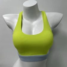 WILO THE LABEL Color Block Scoop Sports Bra Size XS Neon Highlighter Yellow