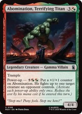 MTG Abomination, Terrifying Titan Foil 0198 Marvel Super Heroes MSH NM