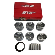 Fits 1996-06 Jeep 4.0L 242 STD L6 OHV 12v Pistons Set/6&CAST Rings