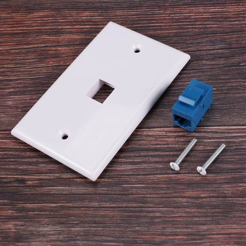 4x Cat6 Ethernet Wall Plate Outlet 1 Port RJ45 Female To Female Wall1458 - Afbeelding 10 van 10