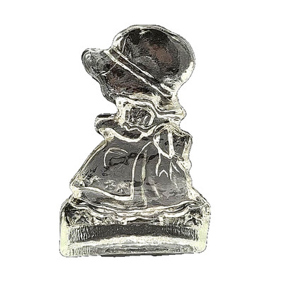 Vintage Cottagecore L.E. Smith Art Glass Bookend Holly Hobbie Sun Bonnet Sue 