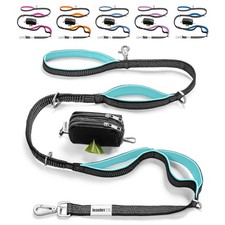 No-Pull Dog Leash 6ft Reflective Bungee   Heavy Duty w/ 4 Handles  Poop Bag