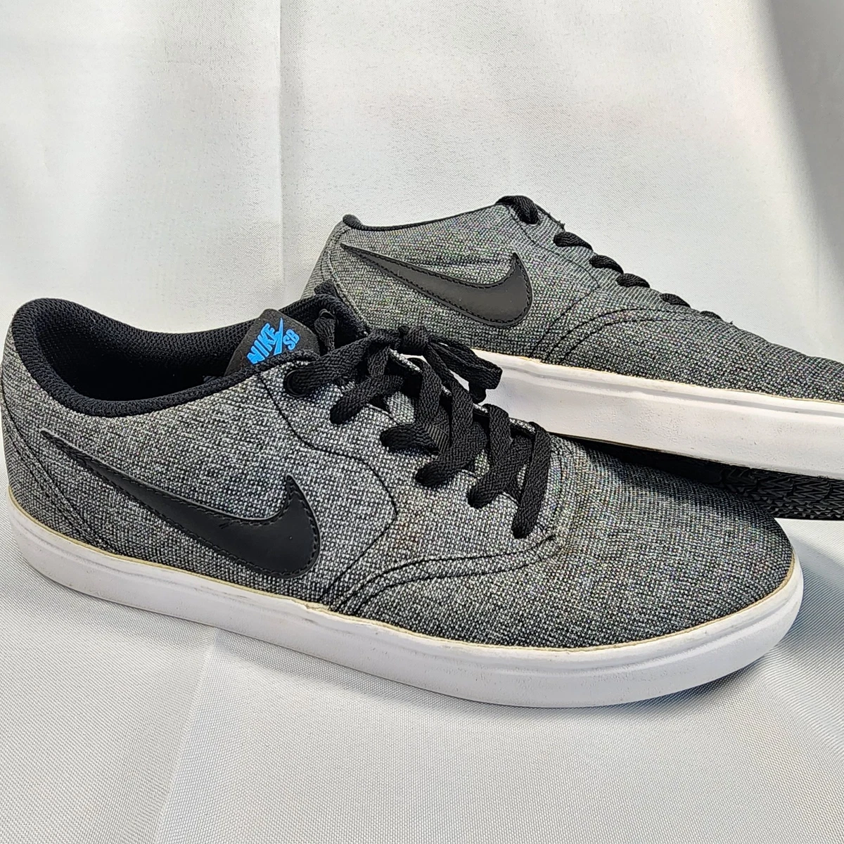Nike Check Solarsoft Canvas SB Black White for Sale | Authenticity