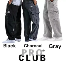Pro Club Men's Heavyweight Fleece Cargo Sweatpants